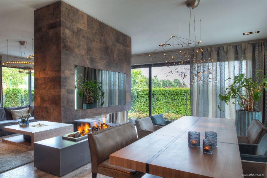 Example of an dinning living room interior decoration